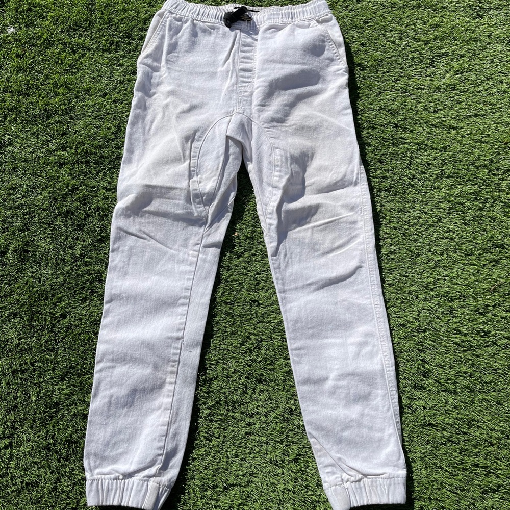 White joggers